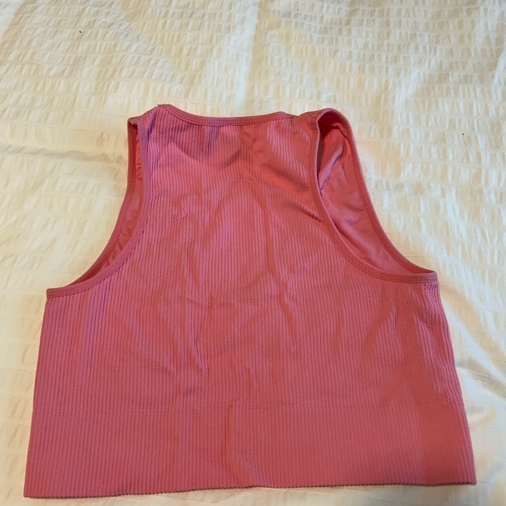 Garage V-Neck Pink Women's Tank Top - Picture 2 of 3